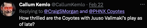 Coyotes mailbag question
