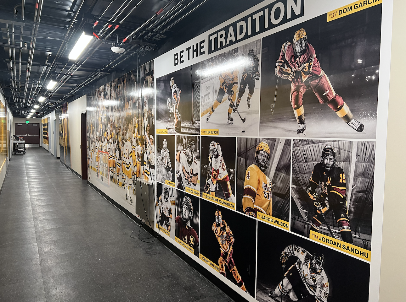The new wall outside the Sun Devils dressing room.
